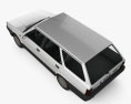 Fiat Regata Weekend 1984 3D модель top view