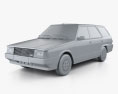 Fiat Regata Weekend 1984 3d model clay render