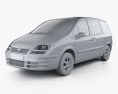 Fiat Ulysse 2010 3d model clay render