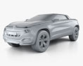 Fiat FCC4 2014 3d model clay render