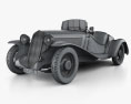 Fiat 508 S Balilla spyder 1932 3Dモデル wire render