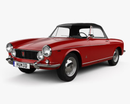 3D model of Fiat 1600 S cabriolet 1963