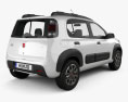 Fiat Uno Way 2018 3d model back view