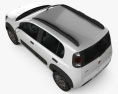 Fiat Uno Way 2018 3d model top view