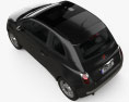 Fiat 500 Trendy 2018 3d model top view