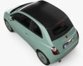 Fiat 500 C San Remo 2017 3D-Modell Draufsicht