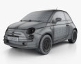 Fiat 500 San Remo 2017 Modelo 3d wire render