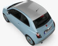 Fiat 500 San Remo 2017 Modelo 3d vista de cima