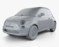 Fiat 500 San Remo 2017 3D 모델  clay render