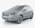 Fiat Avventura 2018 3d model clay render