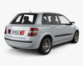 Fiat Stilo 5-door 2004 3d model back view