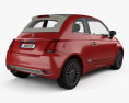 Fiat 500 C 2018 3D-Modell Rückansicht