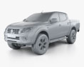 Fiat Fullback Double Cab 2019 3d model clay render