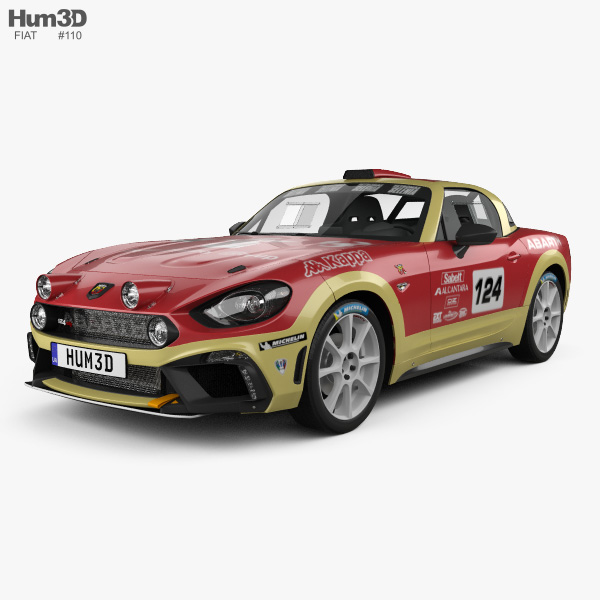 Fiat 124 Abarth Rally 2020 3D model