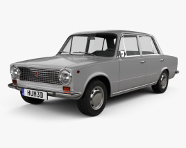 Fiat 124 1966 3D 모델 