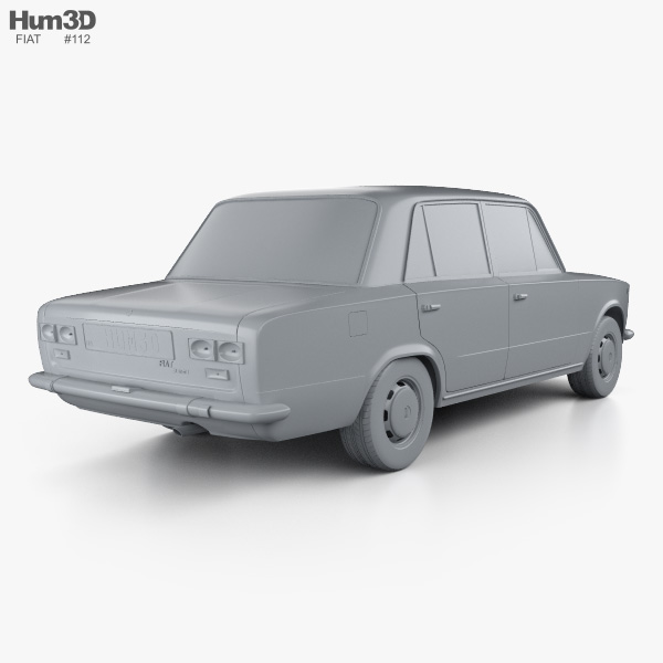 Fiat 124 1966 3D model - Vehicles on Hum3D