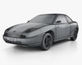 Fiat Coupe Pininfarina 2000 3d model wire render