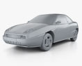 Fiat Coupe Pininfarina 2000 3d model clay render