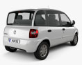 Fiat Multipla 2010 3d model back view