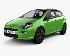 Fiat Punto TwinAir 5-door 2018 3D model