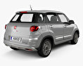 Fiat 500L Cross 2016 3d model back view
