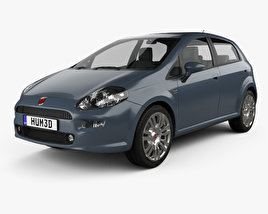 Fiat Punto 5门 2012 3D模型