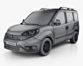 Fiat Doblo Trekking 2017 3d model wire render