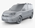 Fiat Doblo Trekking 2017 3d model clay render