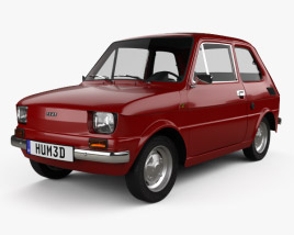 Fiat 126 with HQ interior 2000 3D model