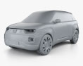 Fiat Centoventi 2020 3d model clay render