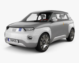 Fiat Centoventi with HQ interior 2020 3D model