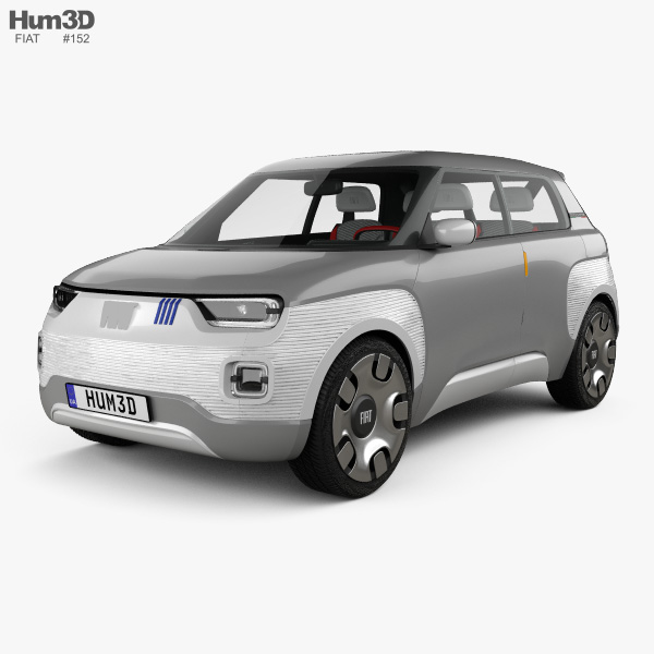 Fiat Centoventi mit Innenraum 2019 3D-Modell
