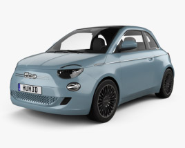 Fiat 500 la Prima France cabriolet 2022 Modelo 3D