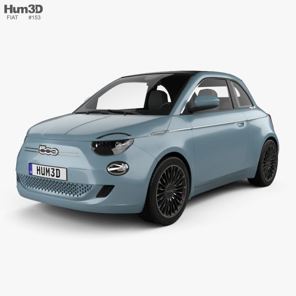 Fiat 500 la Prima France cabriolet 2022 3D-Modell