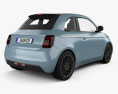 Fiat 500 la Prima France cabriolet 2022 3d model back view