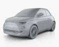 Fiat 500 la Prima France cabriolet 2022 3d model clay render
