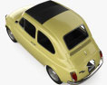 Fiat 500 with HQ interior 1970 3d model top view