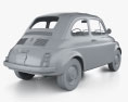 Fiat 500 인테리어 가 있는 1970 3D 모델 