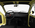 Fiat 500 with HQ interior 1970 3d model dashboard
