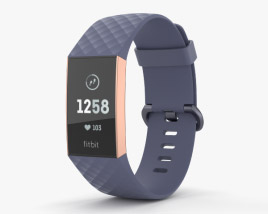 Fitbit Charge 3 Blue 3D model