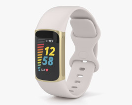 Fitbit Charge 5 Lunar White 3D 모델 