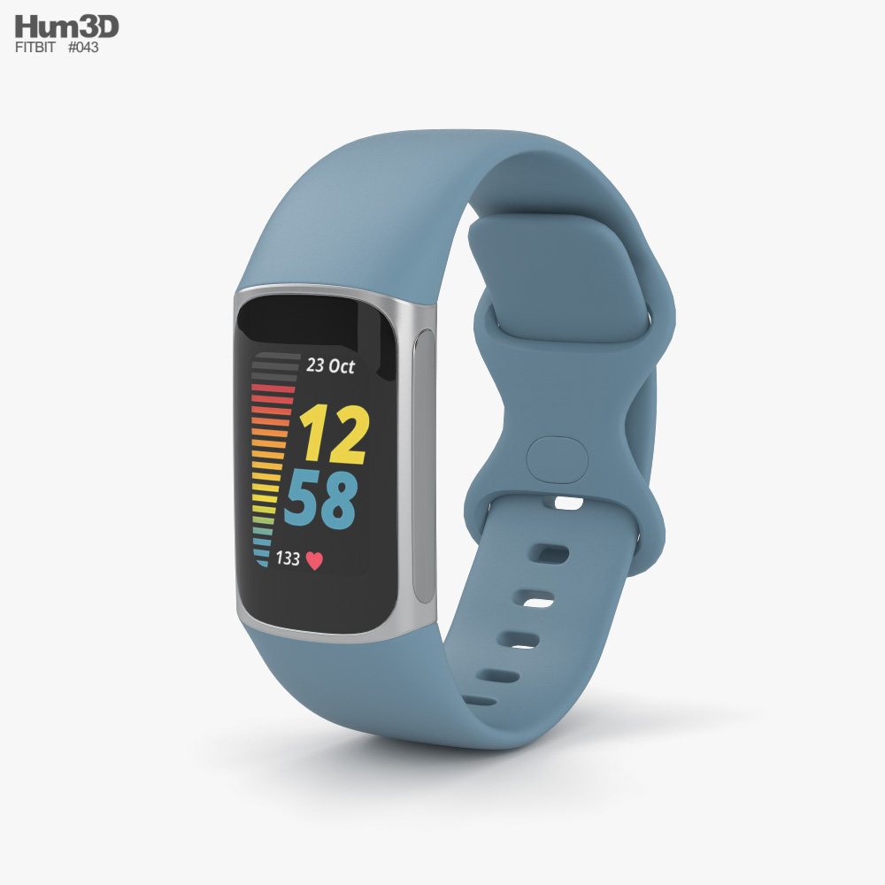 Fitbit Charge 5 Steel Blue 3D model