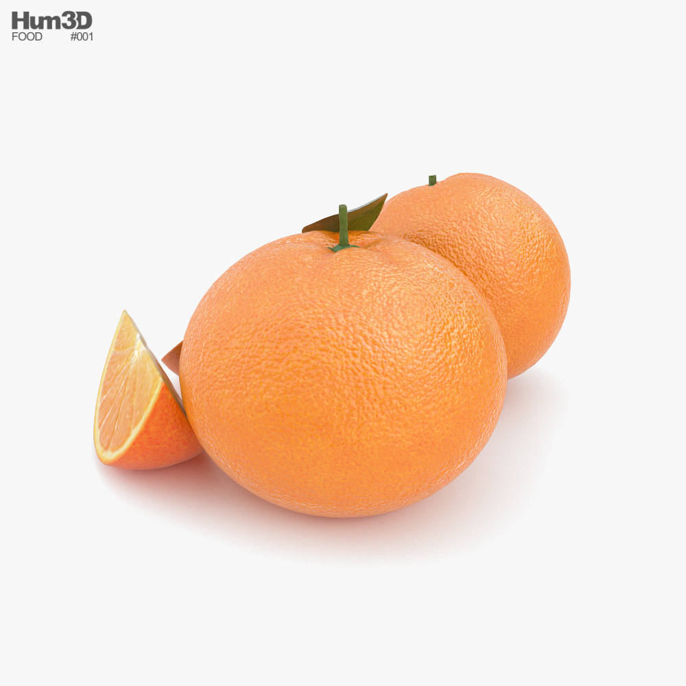 オレンジ 3Dモデル