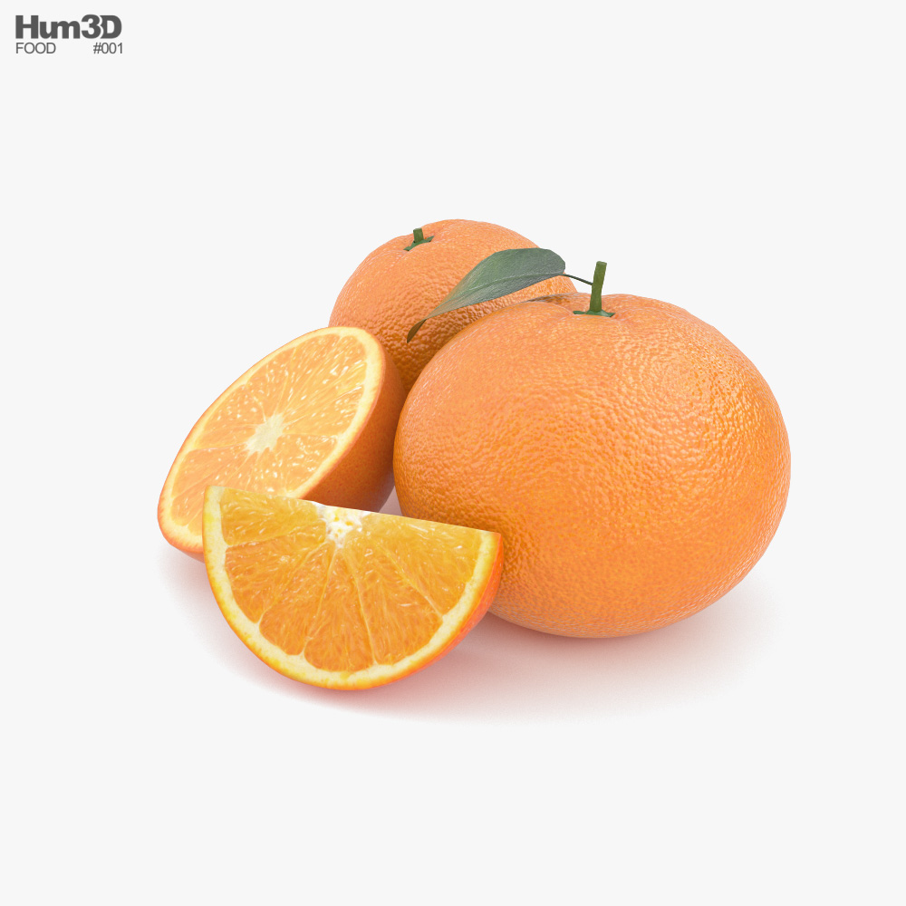 Naranja Modelo 3D - Alimentos on Hum3D