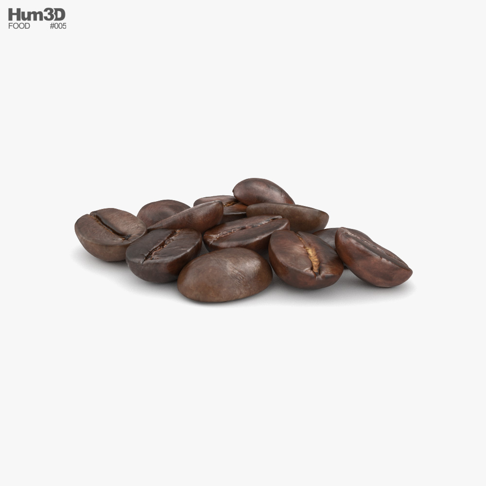 コーヒー豆 3Dモデル
