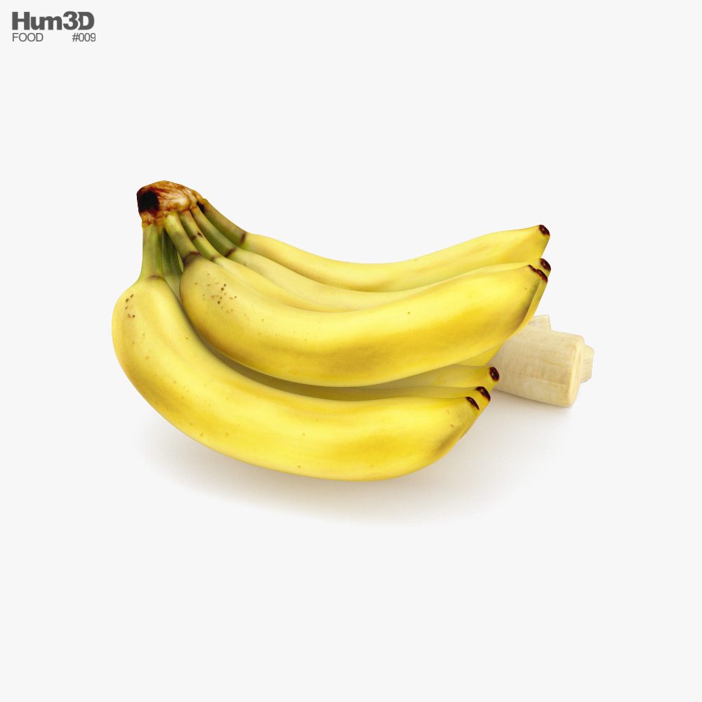 Cacho de banana Modelo 3d