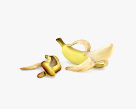 Банан 3D модель