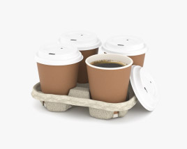 Kaffee Im Halter 3D-Modell