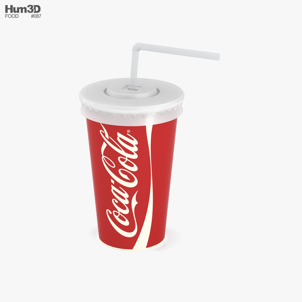 Vaso de papel de bebida gaseosa Modelo 3D