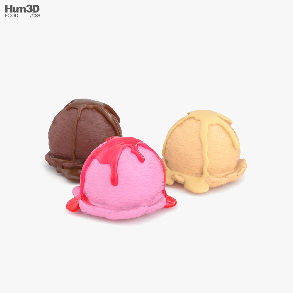 Кульки морозива 3D модель